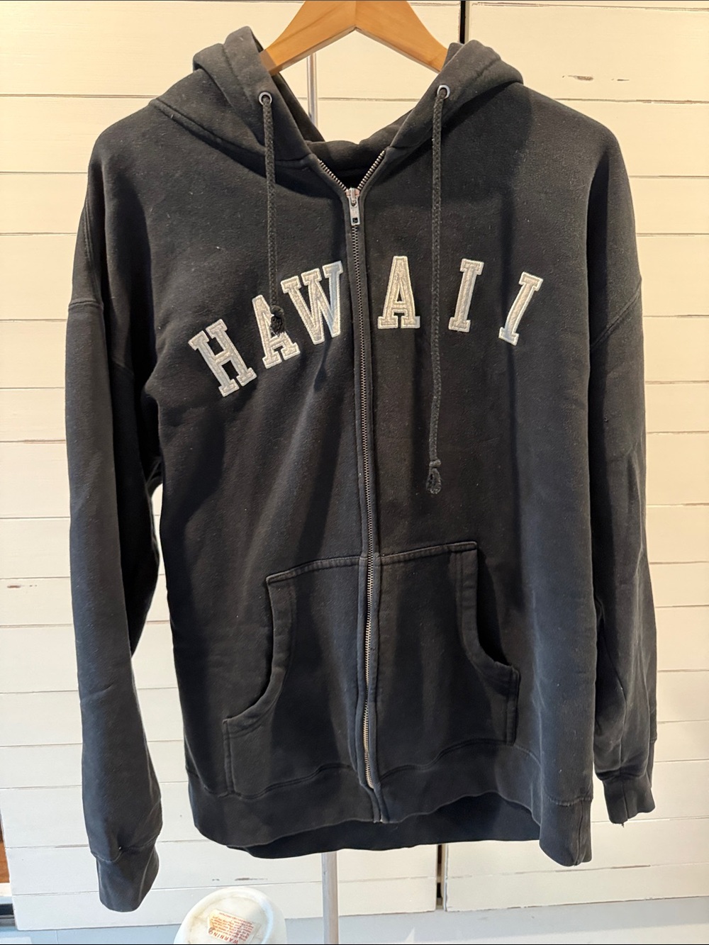 Quiksilver Black 'HAWAII' Zip-Up Hooded Sweatshirt